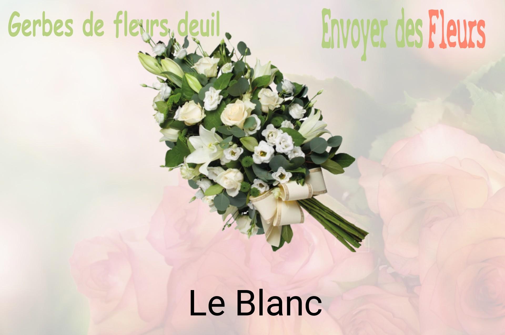 Gerbe de fleurs de deuil livrée à Le Blanc